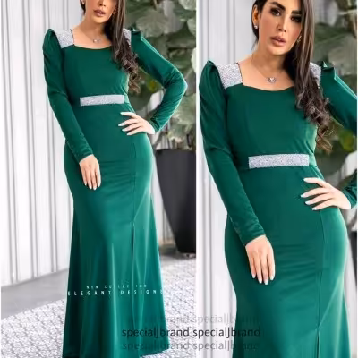 پیراهن مهمانی زنانه مخمل مدل ماکسی مجلسی اروا