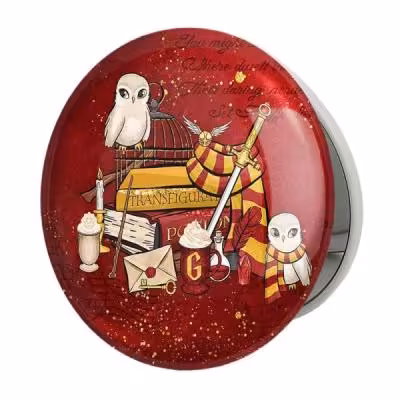 آینه جیبی خندالو طرح هری پاتر خانه گریفیندور مدل تاشو کد 24933