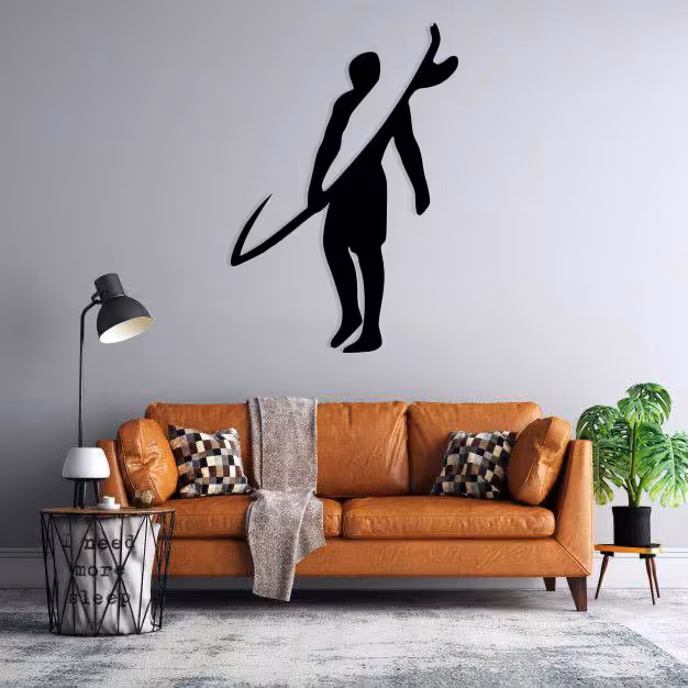 استیکر دیواری طرح موج سواری