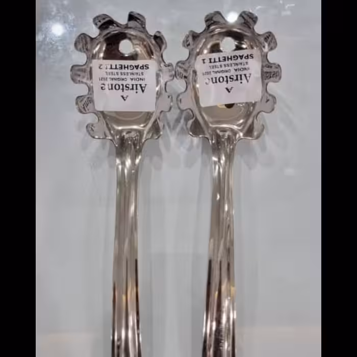 پک 2 تایی کفگیر (چنگال) ماکارونی استیل هندی مارک آیرستون 