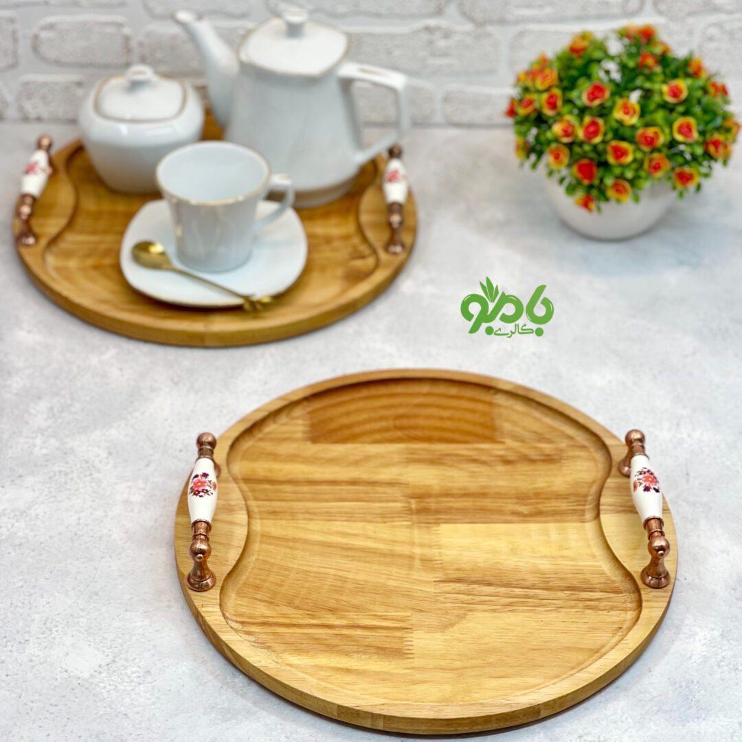 سینی چوبی گرد رابروود