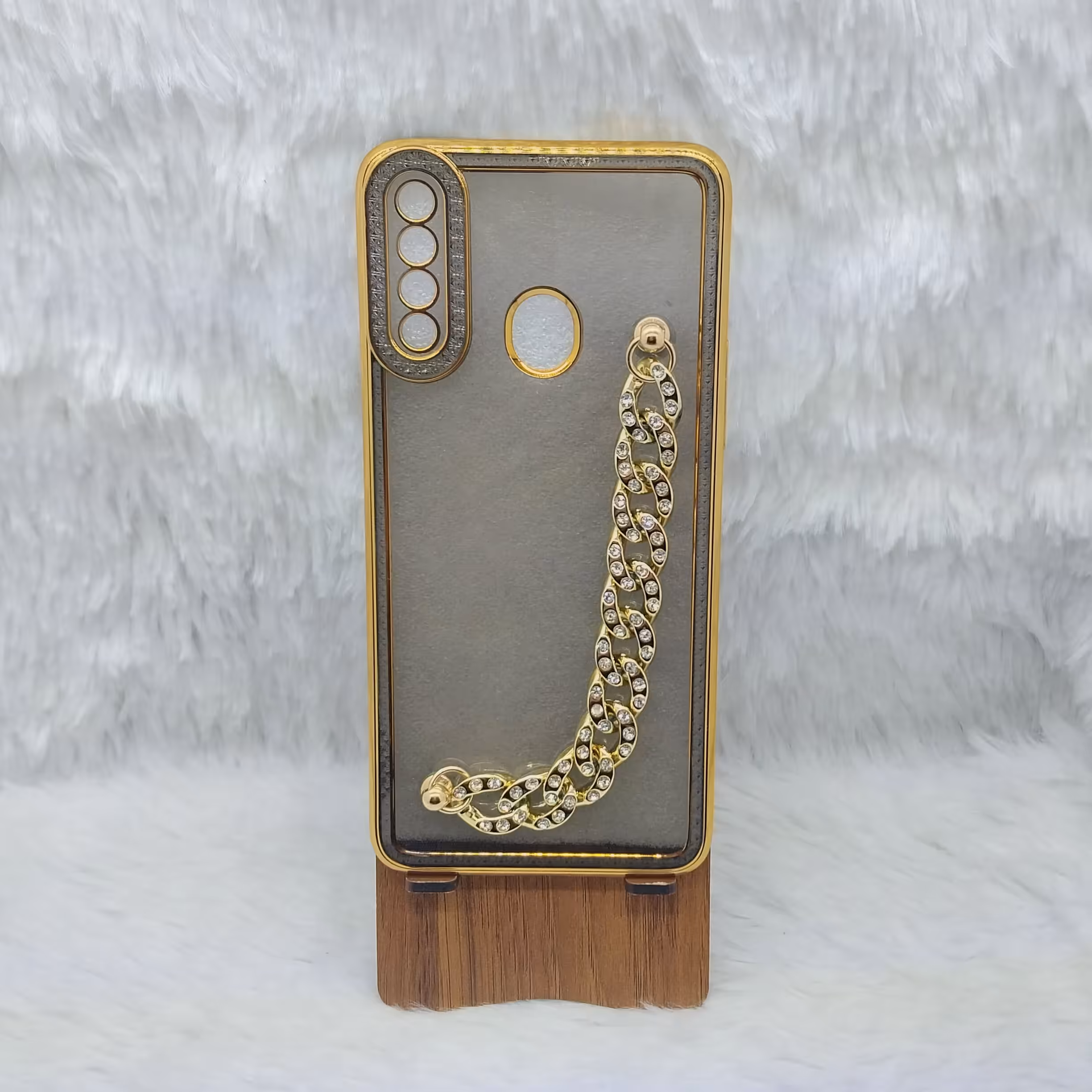 گارد (قاب) گوشی دخترانه A20sمدل دستبندی کارتیر رنگ مشکی مناسب گوشی  Samsung A20s 