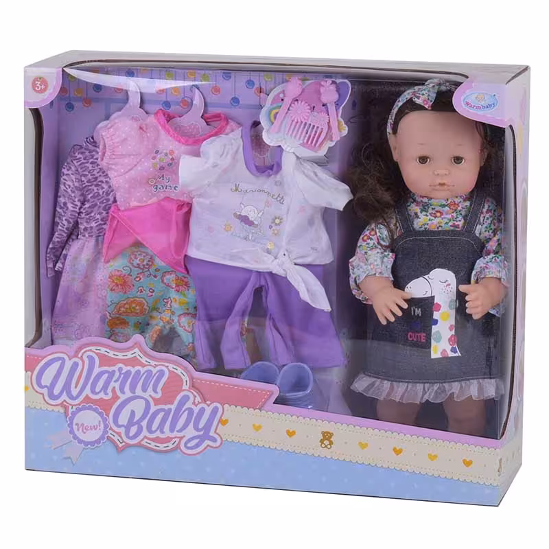 عروسک دخترانه با لباس سه عددی کد 050812