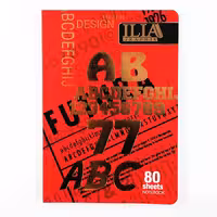 دفتر 80 برگ زبان ایلیا ته چسب جنس جلد مقوا ـــ