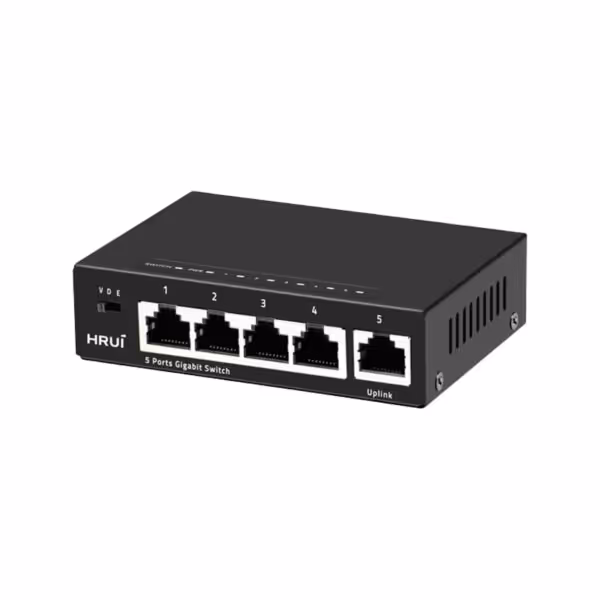 سوئیچ شبکه 5 پورت HRUI مدل HR-SWG1050