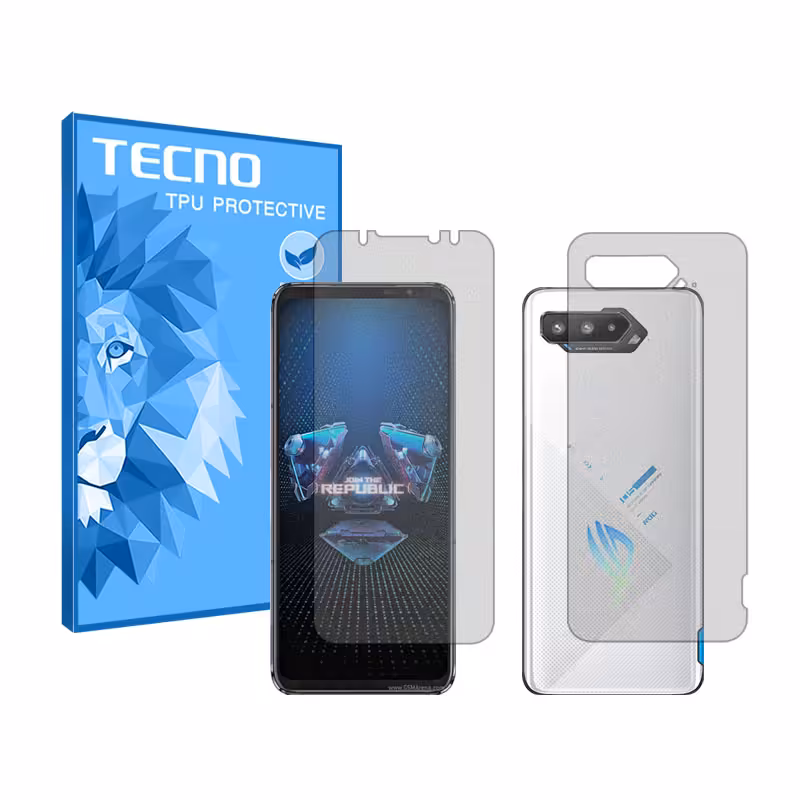 گلس صفحه نمایش و پشت گوشی ایسوس Rog Phone 5 مدل مات برند تکنو کد SS