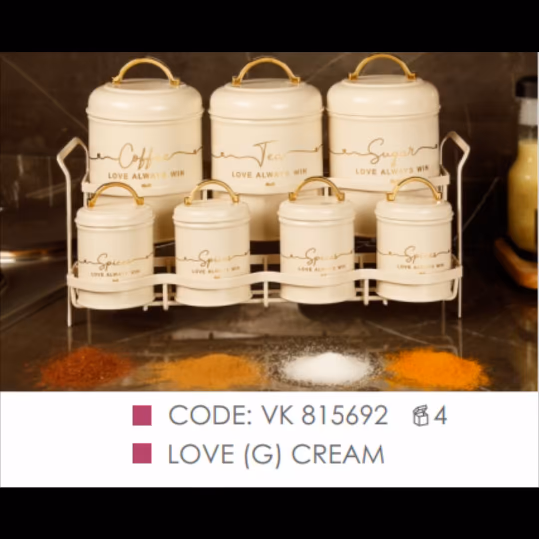 ست پاسماوری 8 پارچه برند BVK کد 815692 رنگ کرم با چاپ طلایی