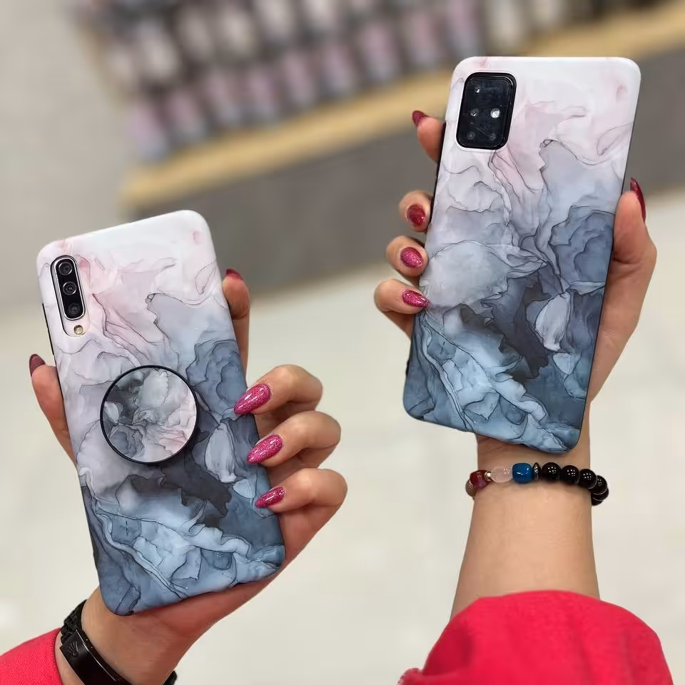 قاب گوشی سامسونگS21ultra مدل کهکشانی همراه پاپسوکت ست