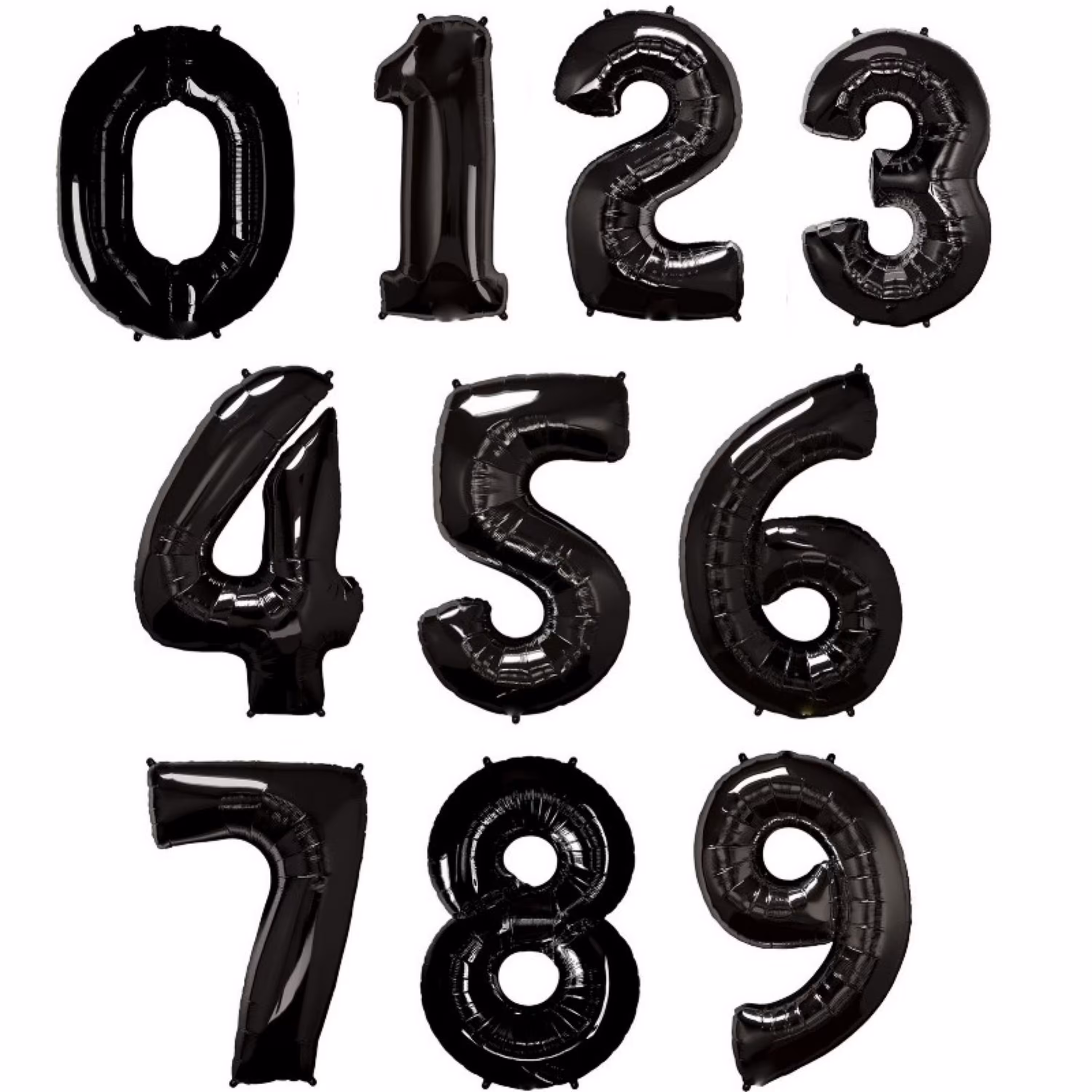 بادکنک فویل عدد مشکی