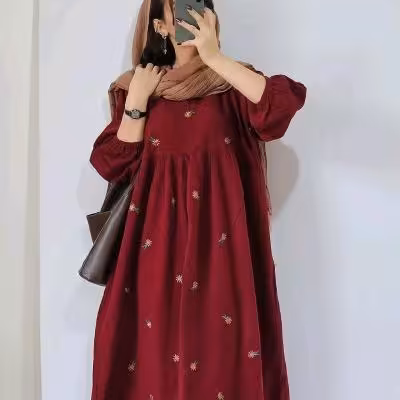 پیراهن نخی لینن مدل محیا