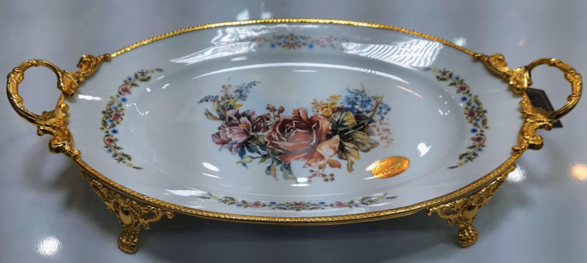 دیس بیضی بزرگ 158 طلایی حسام | radravesh