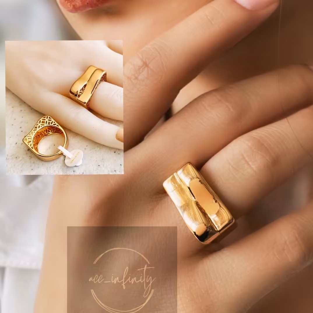 انگشتر  طرح کناری