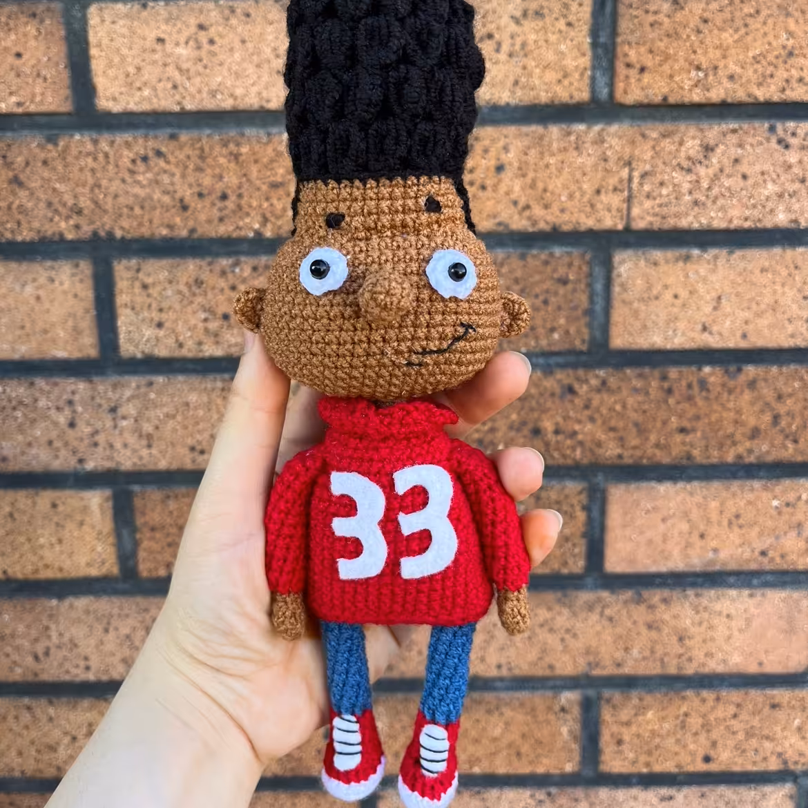 عروسک بافتنی جرالد از کارتون هی آرنولد