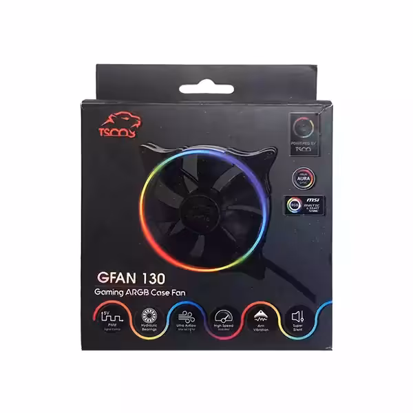 فن کیس گیمینگ تسکو مدل TSCO Gfan130 Black