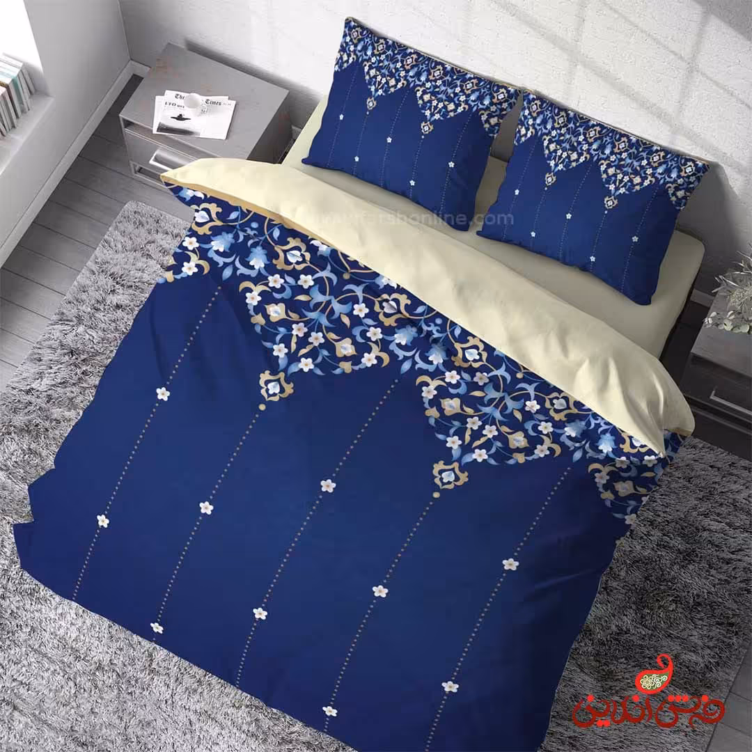 روتختی سه بعدی طرح سنتی آبی کد 3253