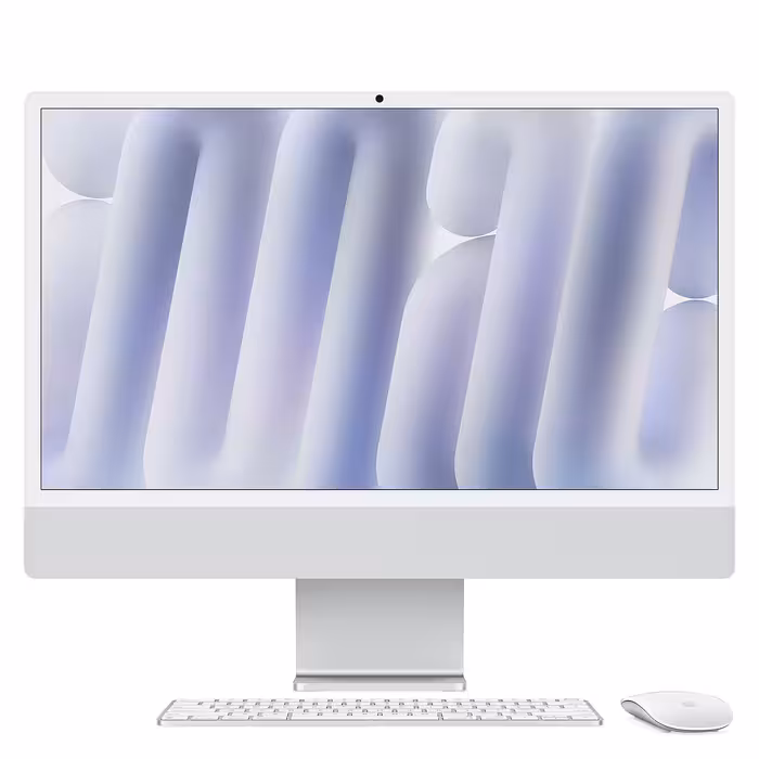 آی مک 24 اینچی اپل مدل iMac MWUU3 2024 Silver M4-16GB RAM-256GB SSD