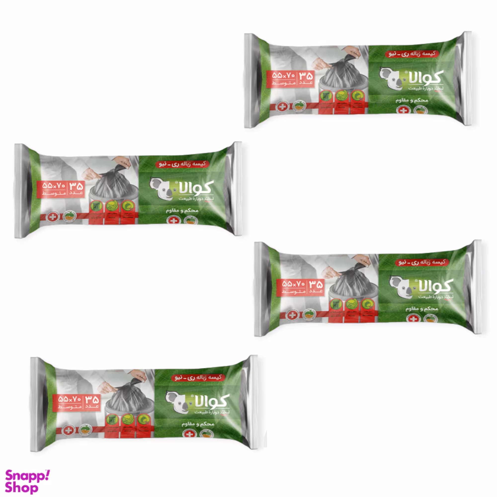 کیسه زباله رولی کوالا کد 0140 بسته ۴ عددی