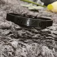 دستبند چرمی برند armani