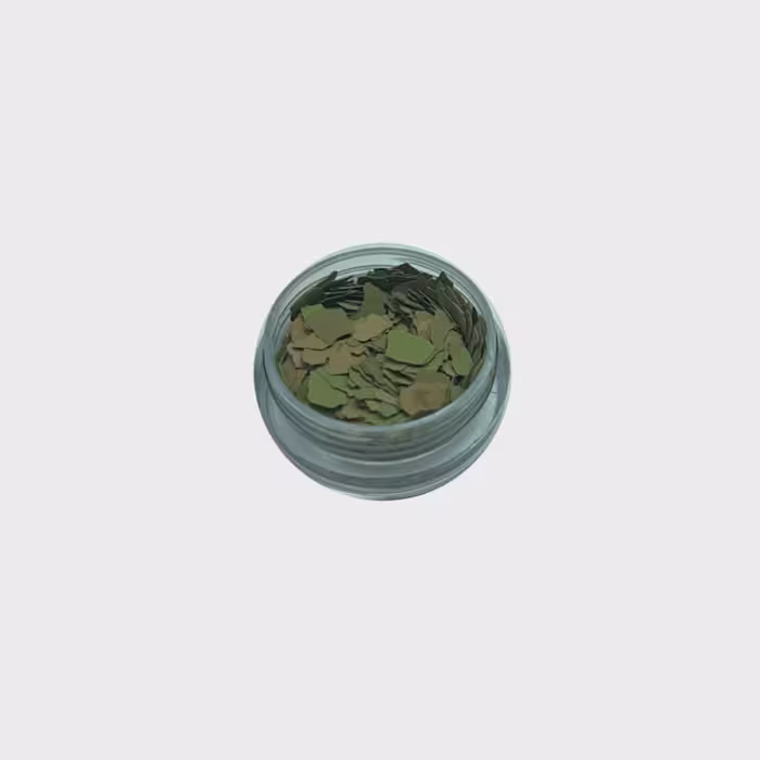 دیزاین کاشت ناخن مدل گچی رنگ یشمی بسته 3 گرمی