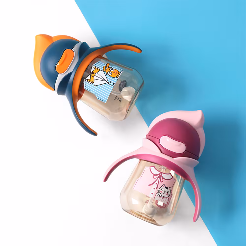 لیوان آبمیوه خوری نی دار 360 درجه رووکو Rovco ظرفیت 250 میلی لیتر