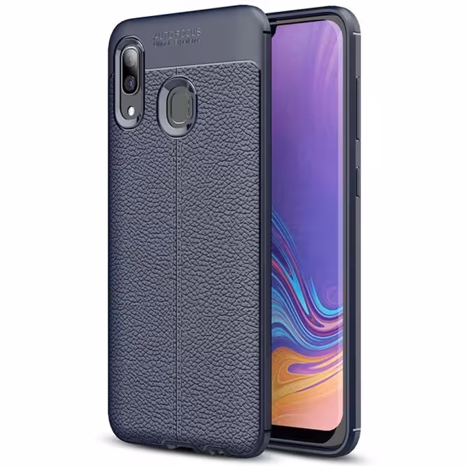 قاب ژله ای طرح چرم موبایل مناسب برای گوشی سامسونگ Galaxy A20