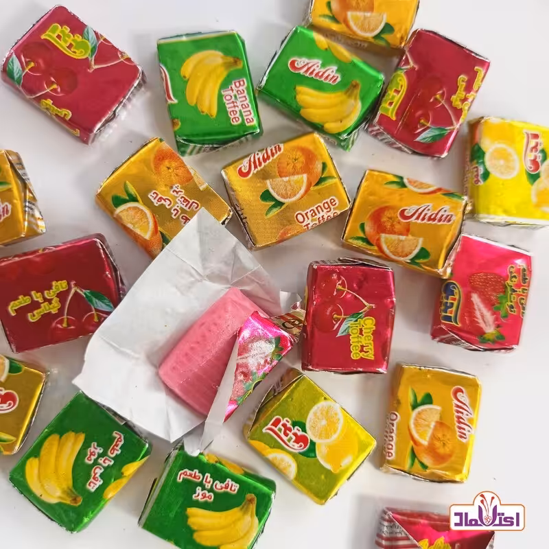 تافی چهارگوش میوه ای ایدین