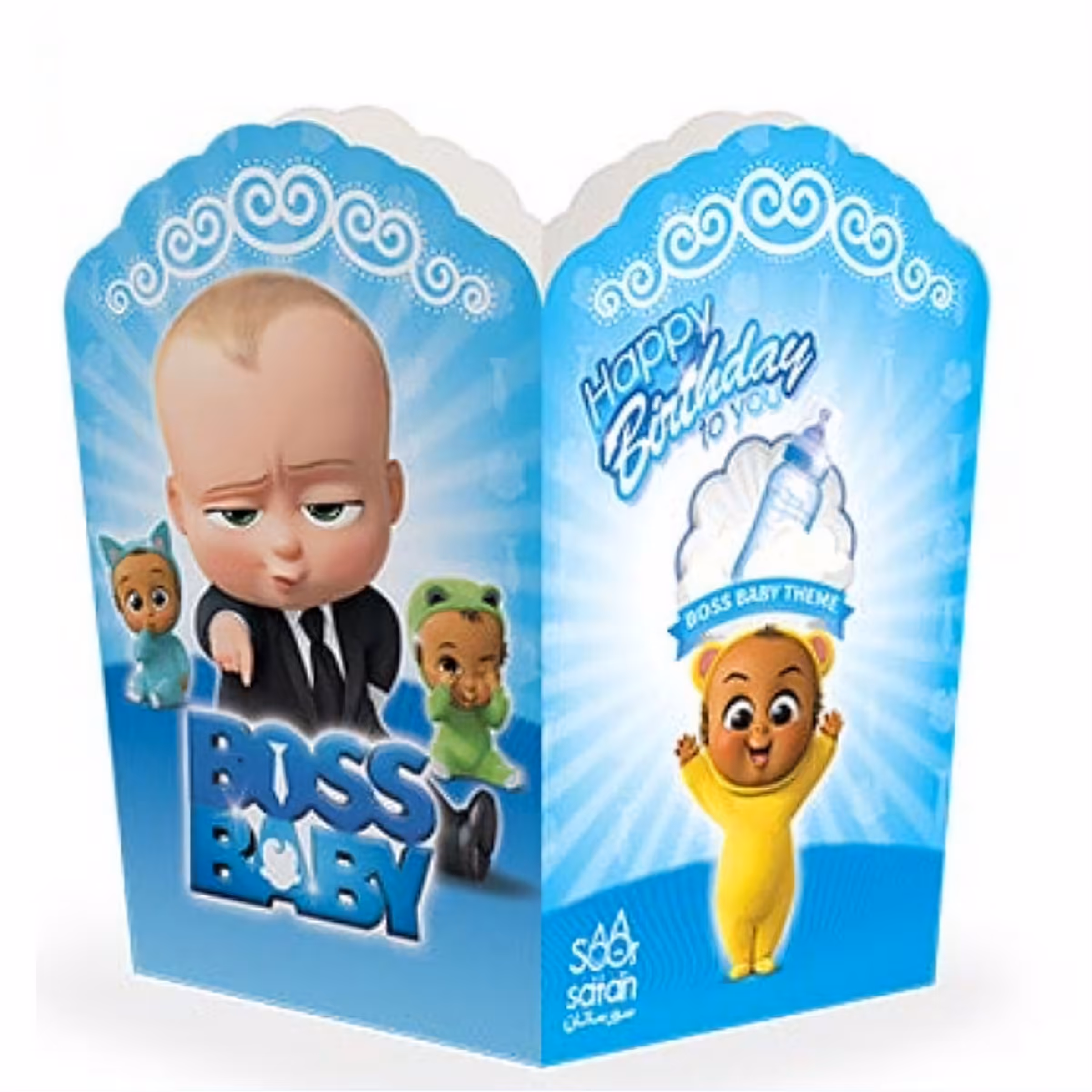 ظرف پاپکورن طرح بچه رئیس مجموعه 10 عددی