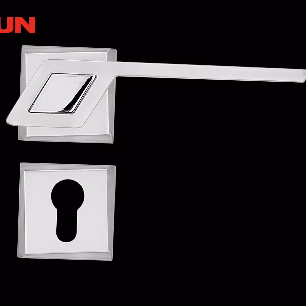 دستگیره درب دوتیکه 308 استیل مات کلون