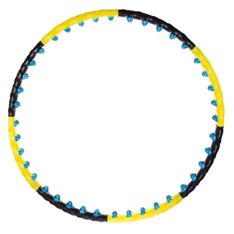 حلقه لاغری هولاهوپ بدنسازی رجال دوبل ماساژ RJL | مشکی/ زرد