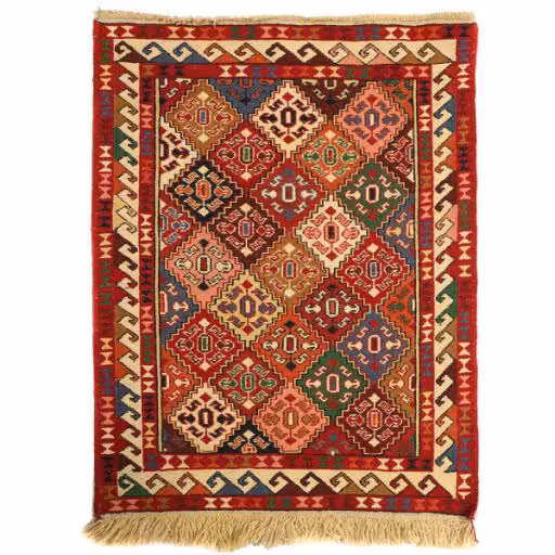 گلیم دستبافت نیم متری مدل ورنی کد 141259