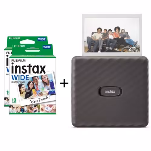 چاپگر عکس فوجی فیلم لینک واید   20 تایی FUJIFILM INSTAX Link Wide Gray