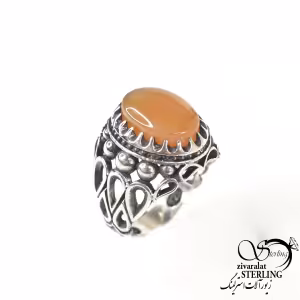 انگشتر عقیق نقره925 کد 9010