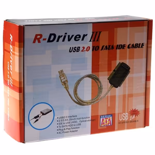 تبدیل USB به SATA و IDE به همراه آداپتور