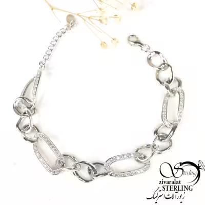 دستبند نقره طرح کارتیه ایتالیایی