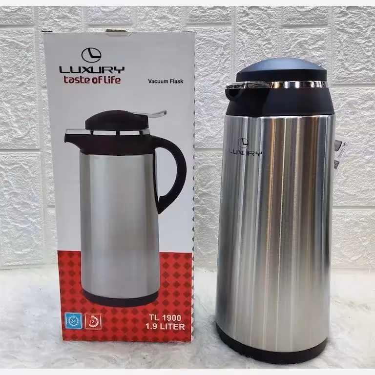 فلاسک استیل داخل شیشه 1/9 لیتری