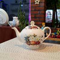 قوری چای خوری دسته دار سفالی 