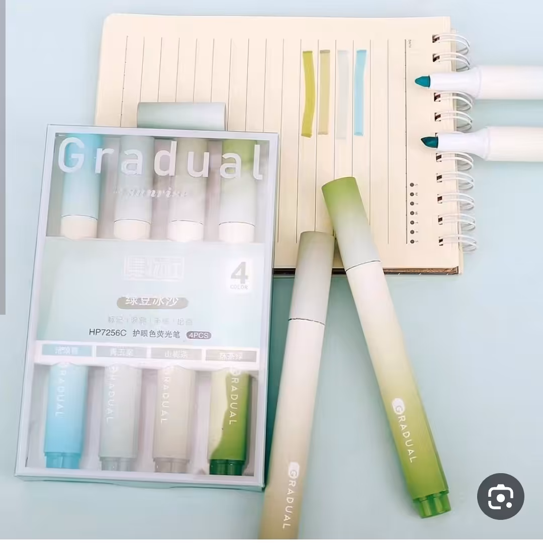 هایلایتر دونه ای طیف رنگی پاستلی استوانه ای 