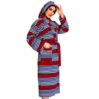 حوله پالتویی نخ رنگی اولن سایز 125 رنگ خط مشکی
