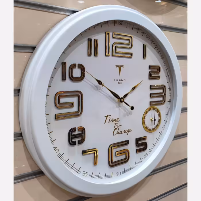 ساعت دیواری گرد جدید  تسلا x23