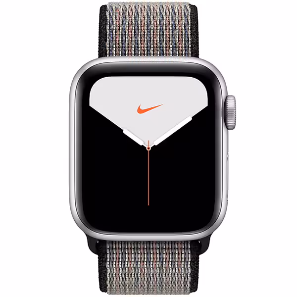 سری 5 نایکی مردانه Silver Aluminum Case with Royal Pulse/Lava Glow Nike Sport Loop - Hiapple.ir