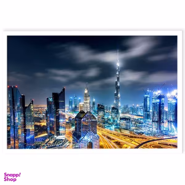 تابلو نوری بکلیت طرح منظره شهر دبی مدل W698