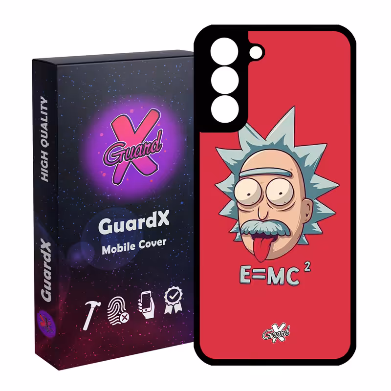 کاور گارد ایکس طرح Rick and Morty مدل Glass10046 مناسب برای گوشی موبایل سامسونگ Galaxy S21 FE