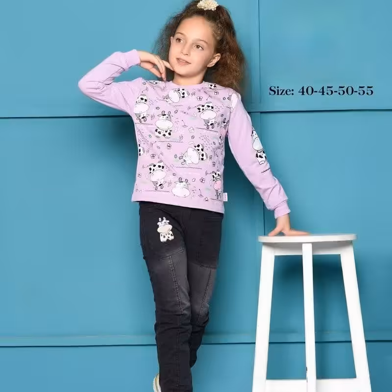 بلوز  شلوار مام استایل لی دخترانه ،ارسال رایگان به سراسر کشور، جنس عالی، بهار تابستان پاییز و زمستان 