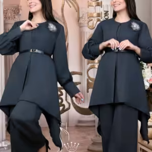 مانتو شلوار زنانه کرپ مدل مانتو شلوار مجلسی زنانه