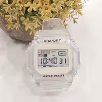 ساعت شیشه ی سفید