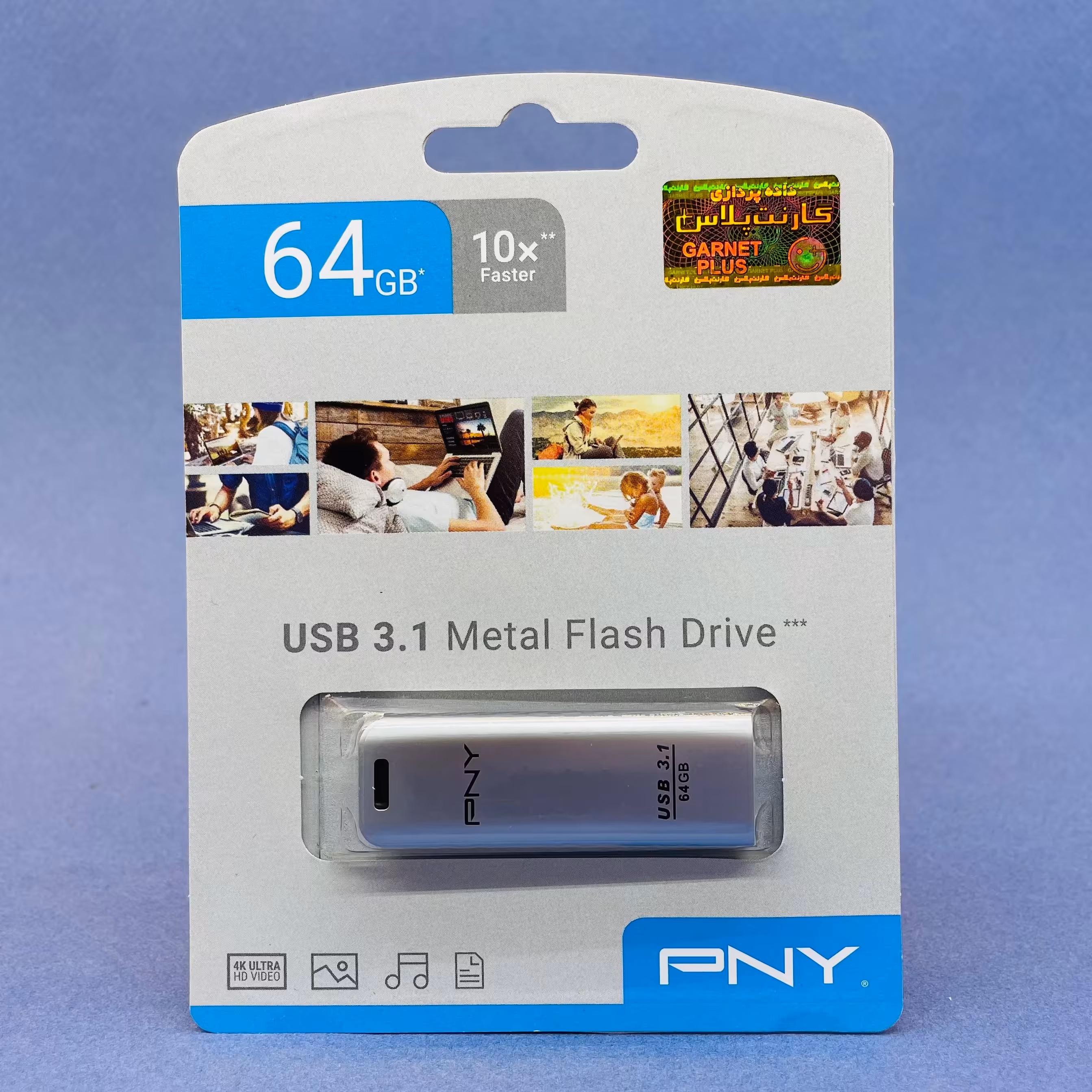 فلش USB3 پی ان وای 64G METAL مدلPNY FD64GESTEEL31G-EF 