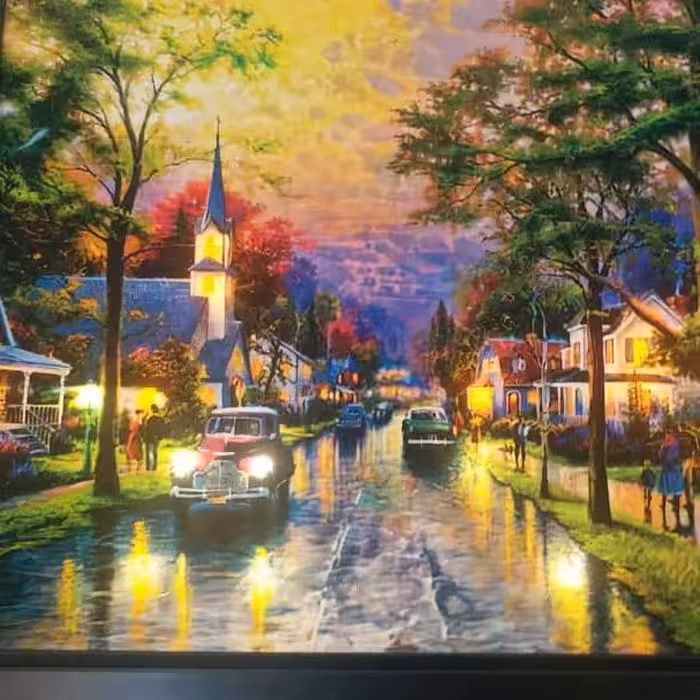 تابلو بک لایت (طرح شهر و ماشین)