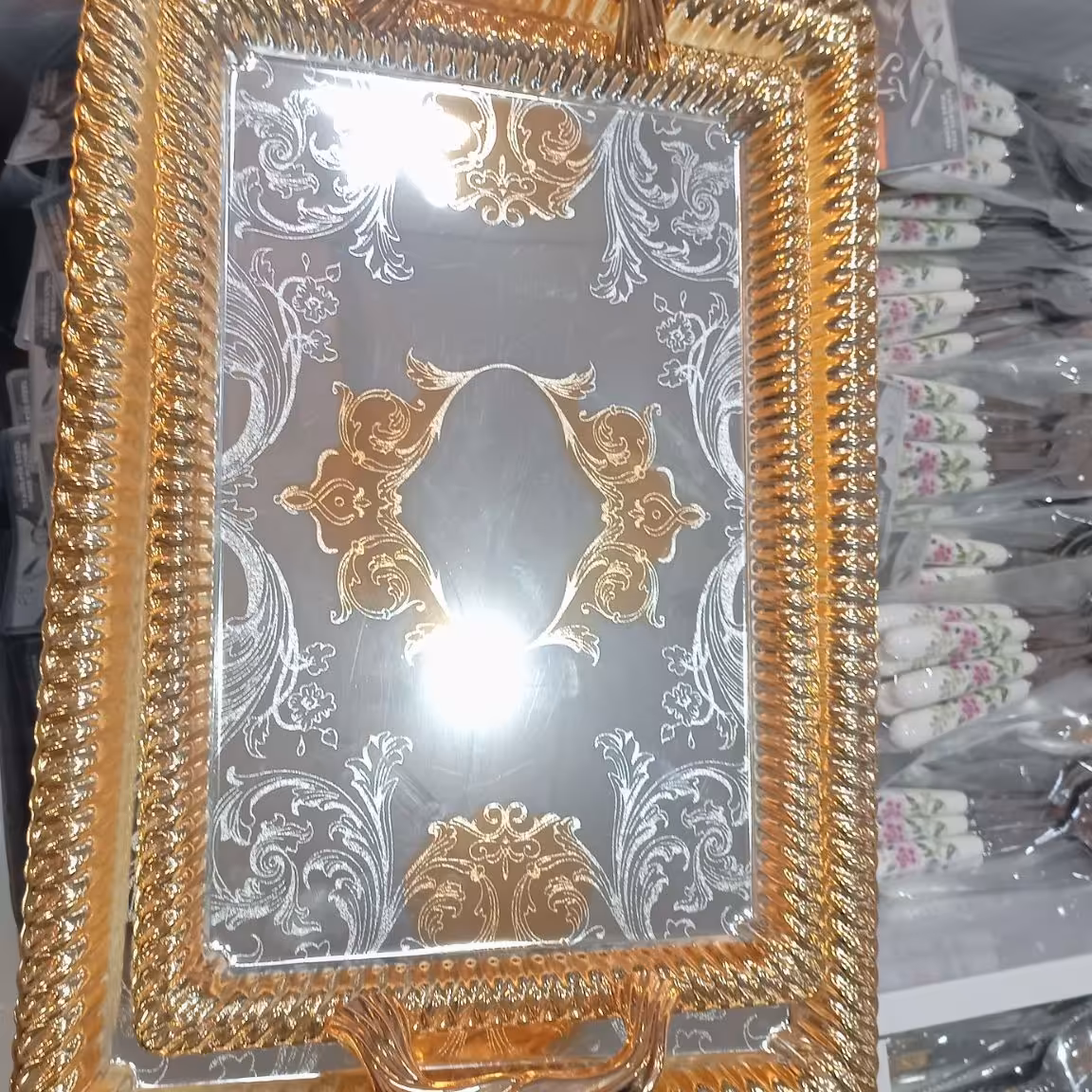 سینی اماراتی جفتی. دردوسایز متفاوت اصلی رنگ ثابت سنگین وزن