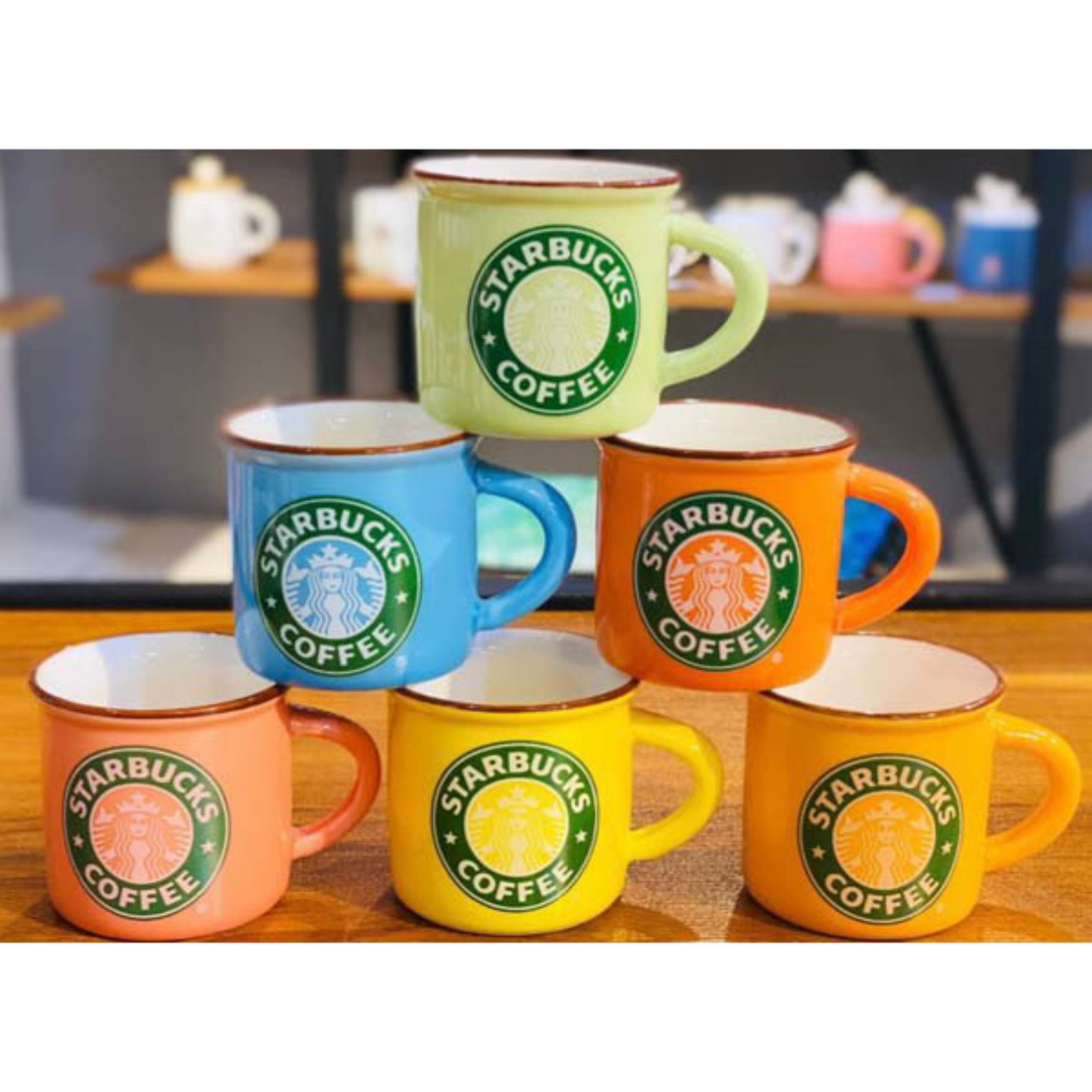 فنجان قهوه خوری اسپرسو طرح استارباکس starbucks 6 عددی