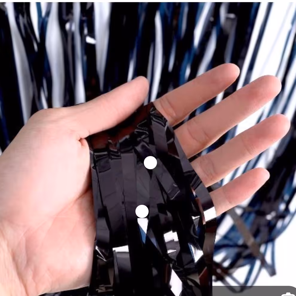 پرده متالایز مشکی یک متر در دو متر 